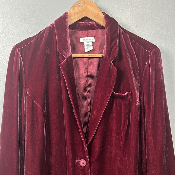 Sundance Velvet Purple Single Breated Double Button Blazer size 10 - Picture 2 of 11